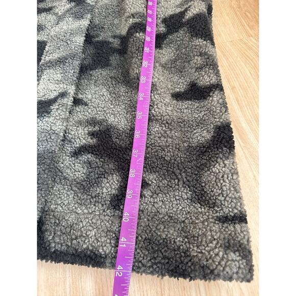 Columbia Panorama Camo Print Fleece Long Midi Coat - Gray/Black, Small - Picture 8 of 8